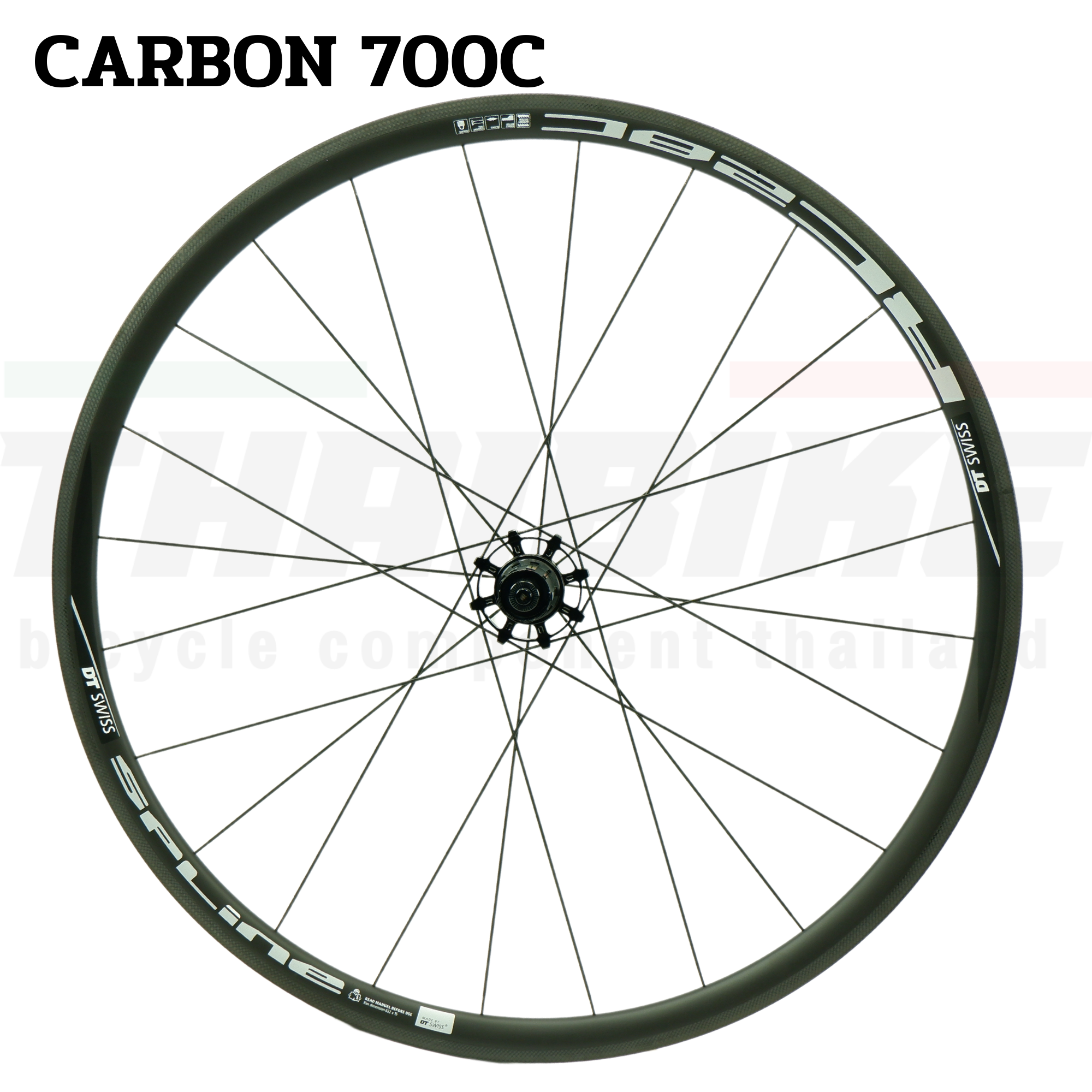 ล้อจักรยานคาร์บอนแท้ ขอบล้อ 700C dtswiss เเท้ ใส่ดุม DECA ขนาดสูง 28/28