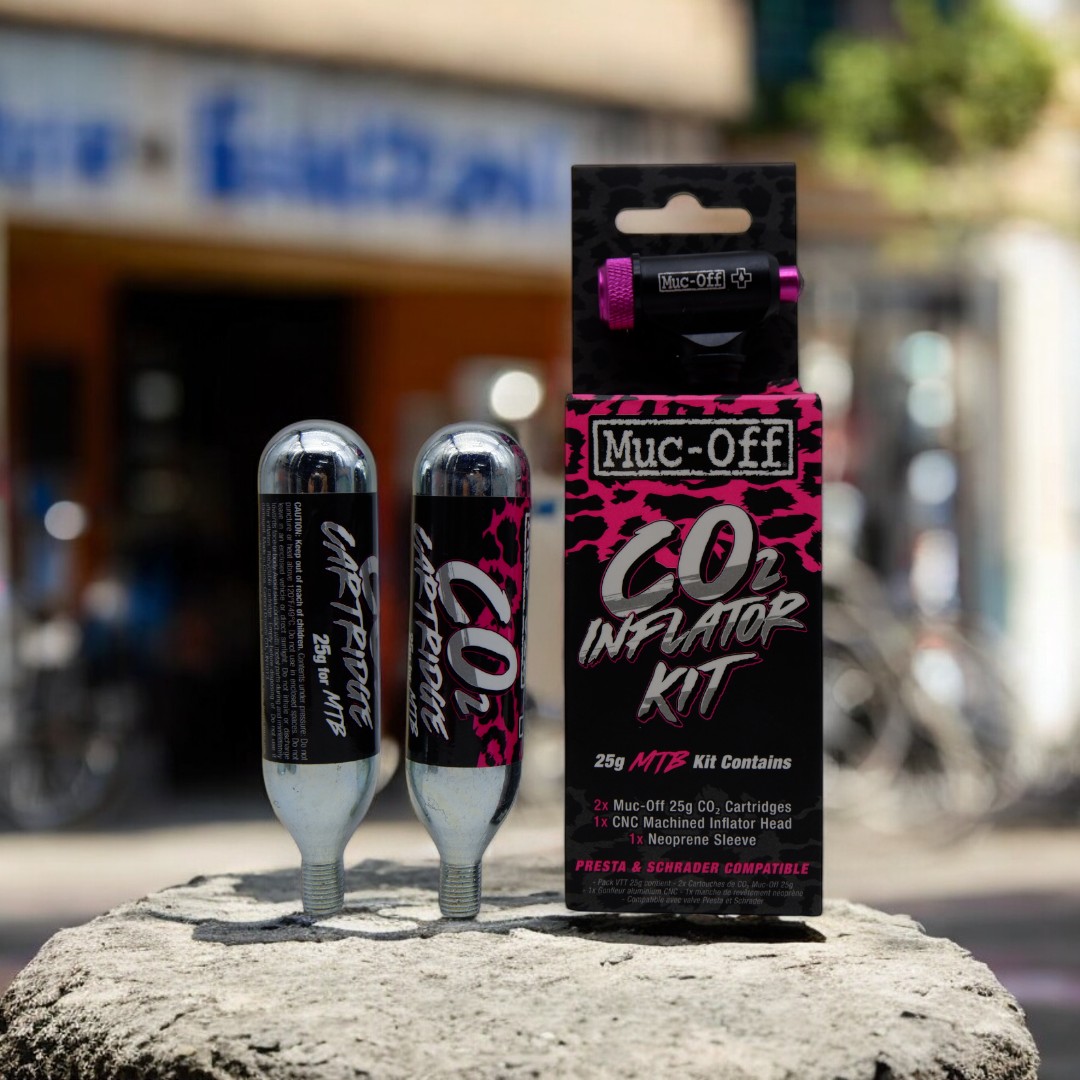 ชุดเติมลมยางพกพา MUC-OFF CO2 INFLATOR KIT สำหรับเสือหมอบ เสือภูเขา 16g/25g