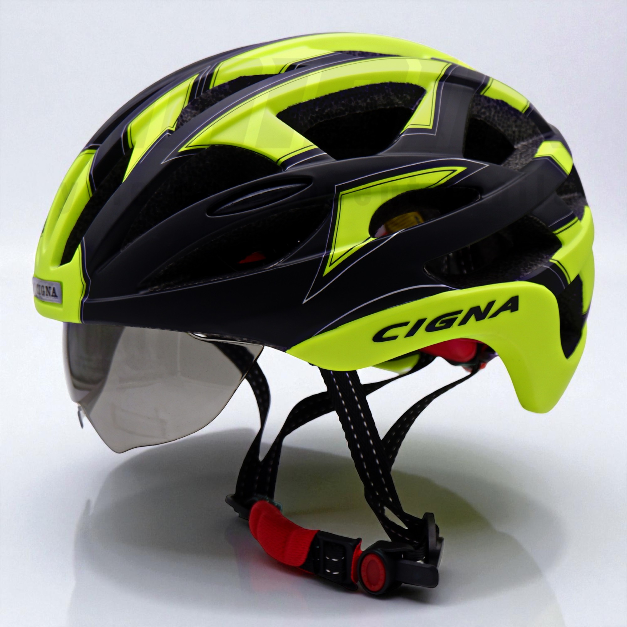 หมวกกันน็อคจักรยานแบบมีแว่นในตัว CIGNA รุ่น TB01