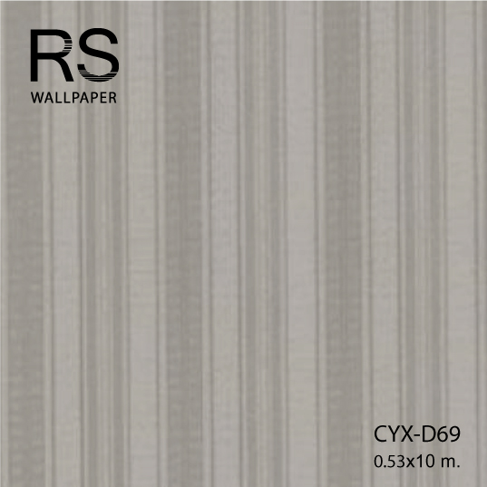 วอลเปเปอร์ลายทาง สีเทา CYX-D69