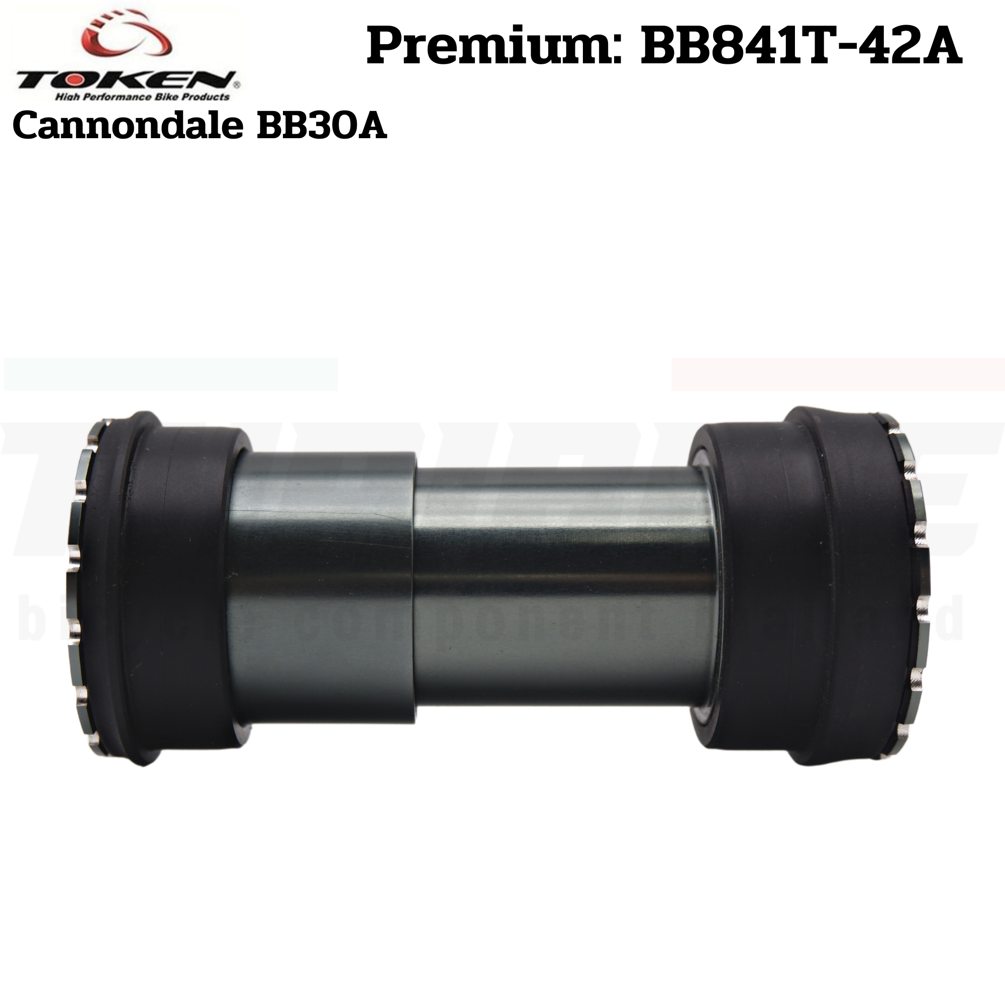 TOKENBB841T‑42A BottomBracket | สำหรับเฟรมCannondaleBB30AและขาจานShimano24มม. (บ่าซ้าย–ขวาหนาไม่เท่ากัน)