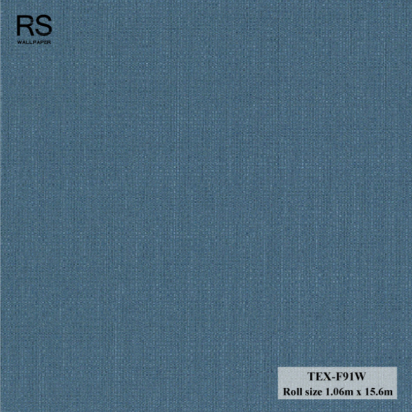 วอลเปเปอร์ ลายผ้าสีน้ำเงิน TEX-F91W