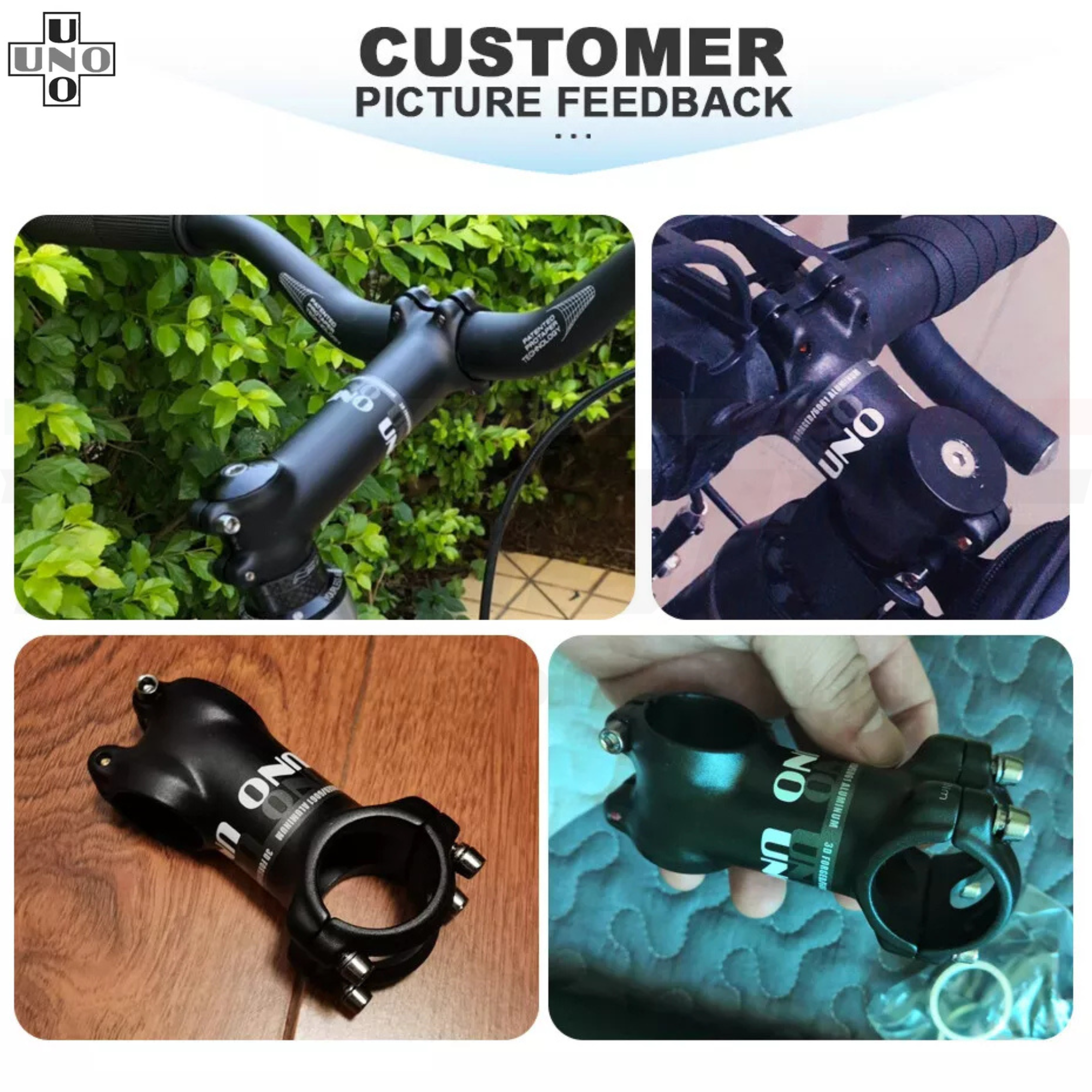 สเต็มจักรยานตัวเบา UNO ±7 องศา MTB Road Bike Bicycle bar Stems 31.8X60-130mm