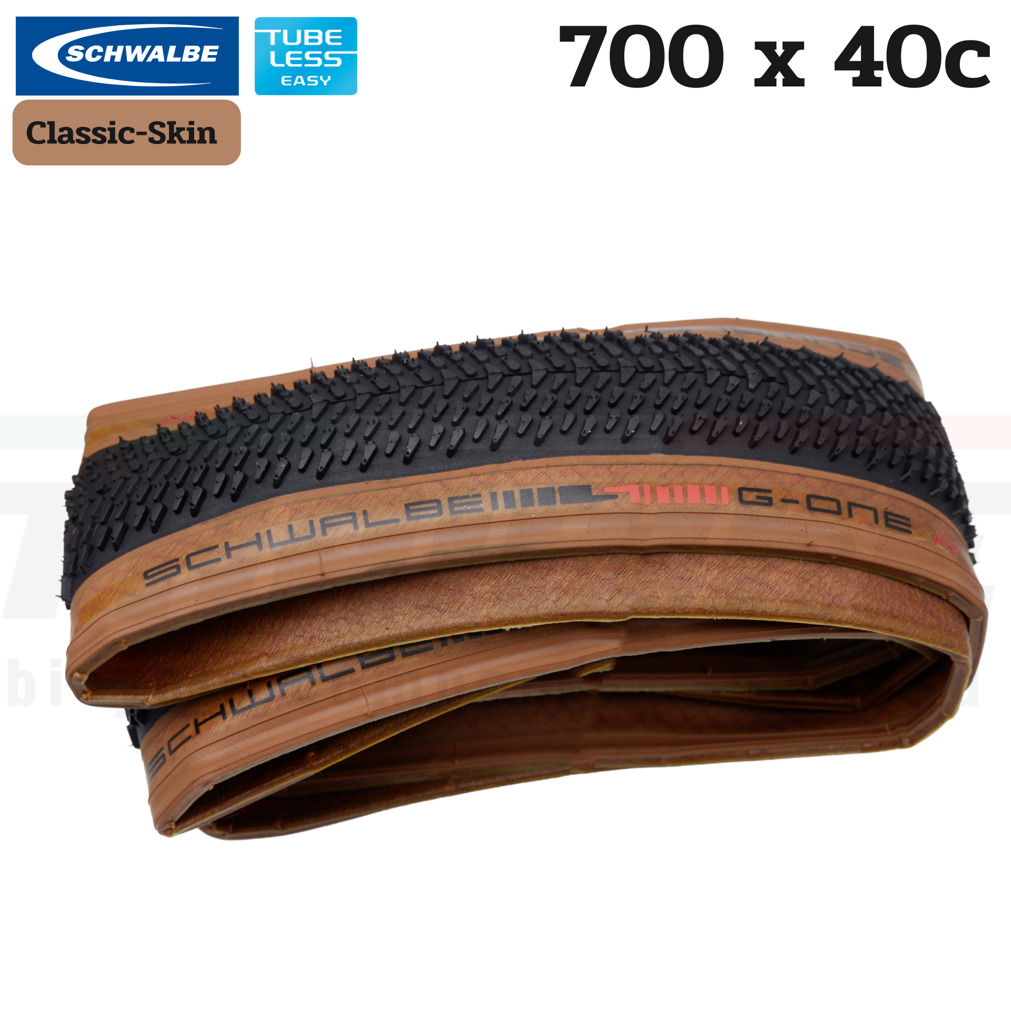ยางนอกจักรยานเสือหมอบ เสือภูเขา ขอบพับ Schwalbe G-One R 700X40