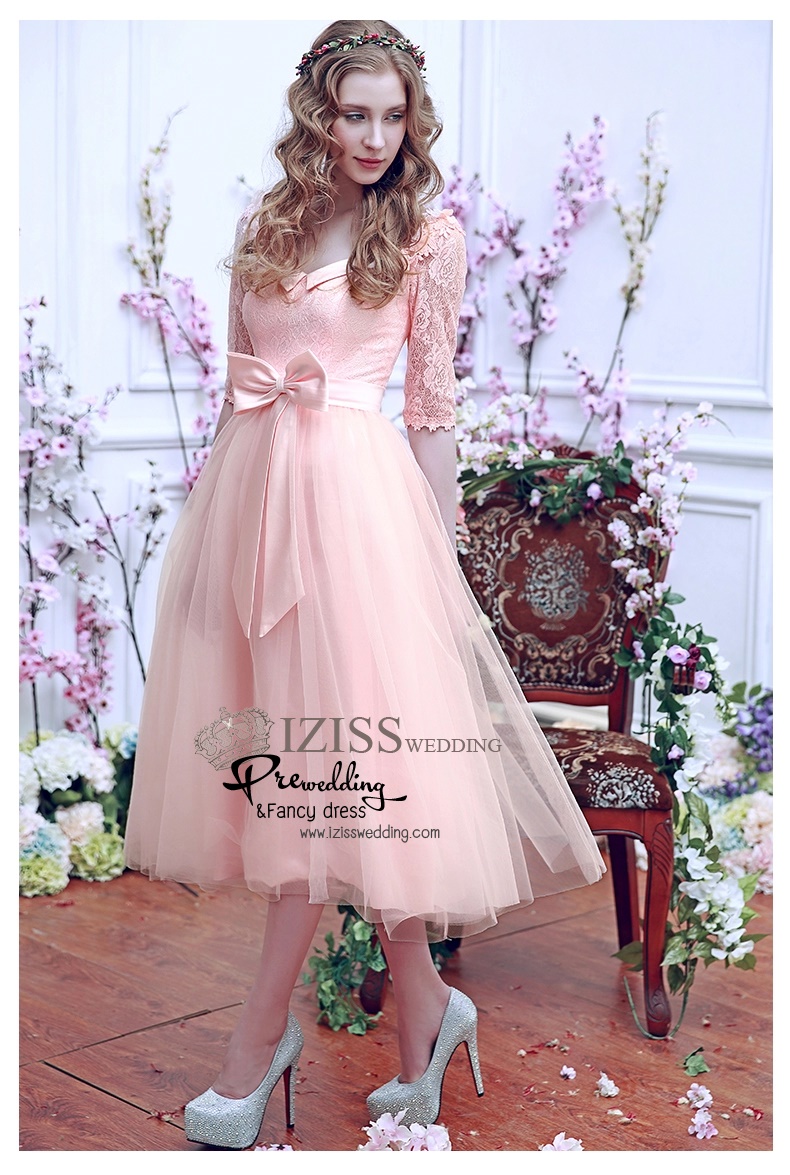 ฺBM0107 - พรีออเดอร์ ชุดเพื่อนเจ้าสาวราตรียาวสึส้อมโอโรส สวยฟรุ้งฟริงมากค่ะ