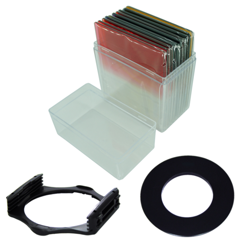 Box Set 10 Peices Square Filter ชุดฟิลเตอร์สี่เหลี่ยม 10 แผ่น + กล่องใส่ฟิลเตอร์ + Holder + แหวน