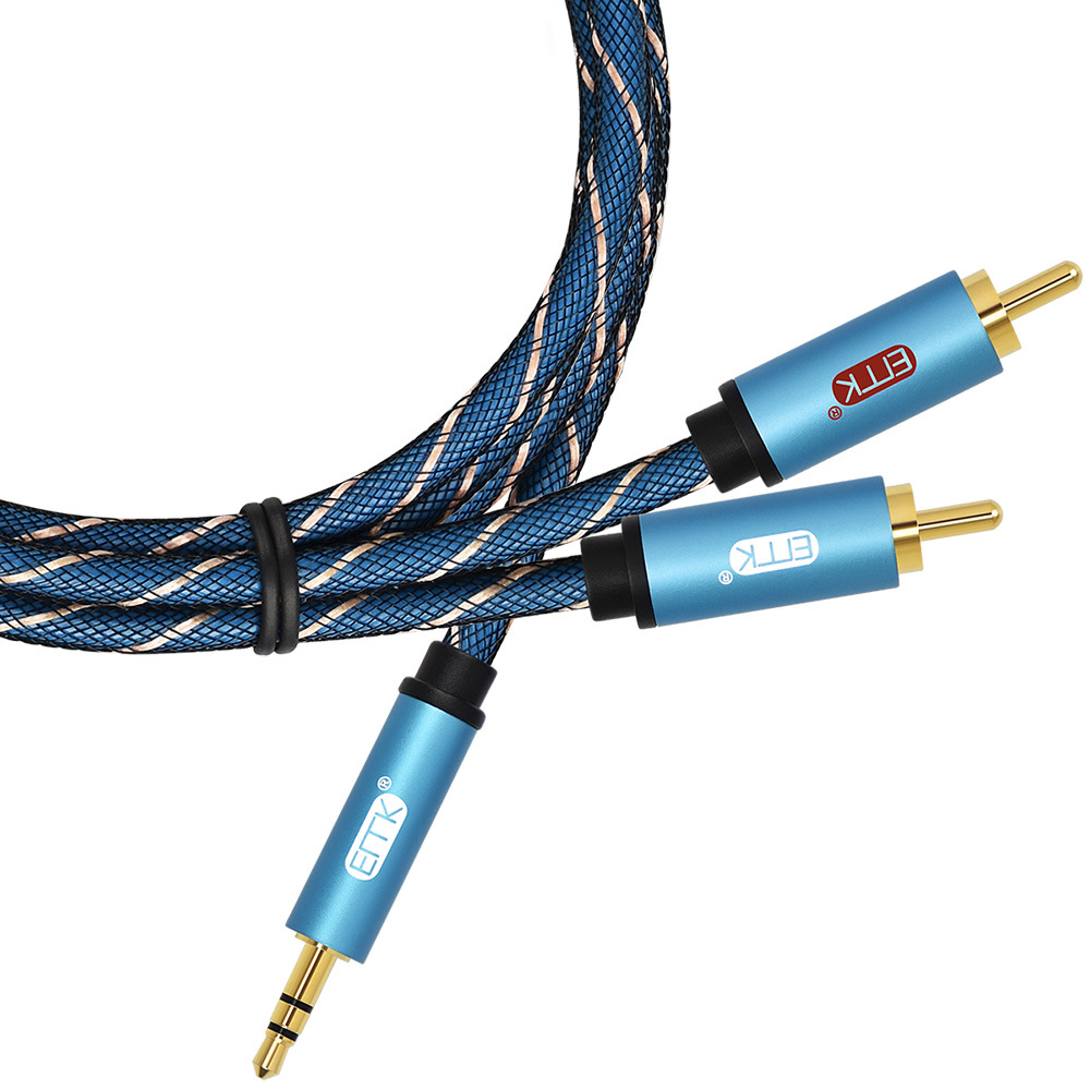 ขาย ERTK RCA TO AUX สายแปลง RCA 2 หัวเป็น AUX 3.5mm