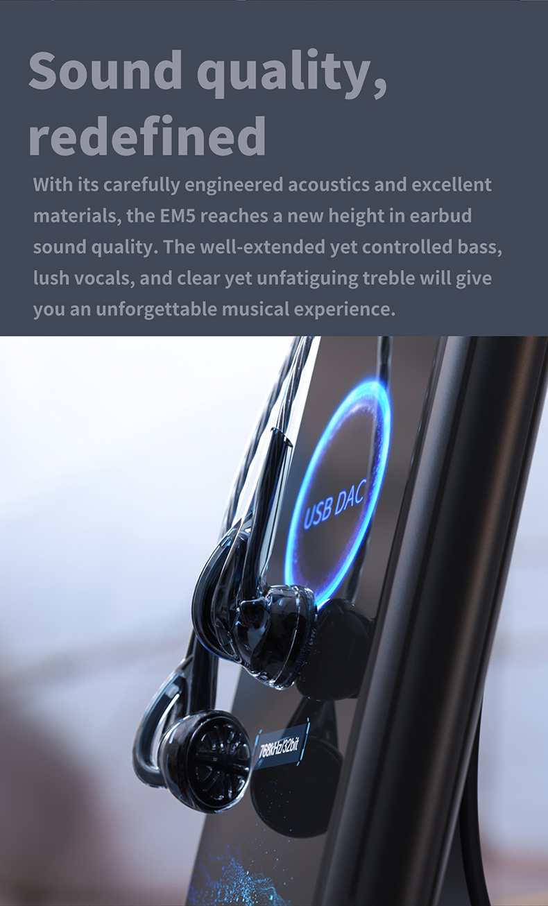 ขาย FiiO EM5 หูฟัง Earbud เทพ ไดรเวอร์ Dynamic เคลือบ Beryllium