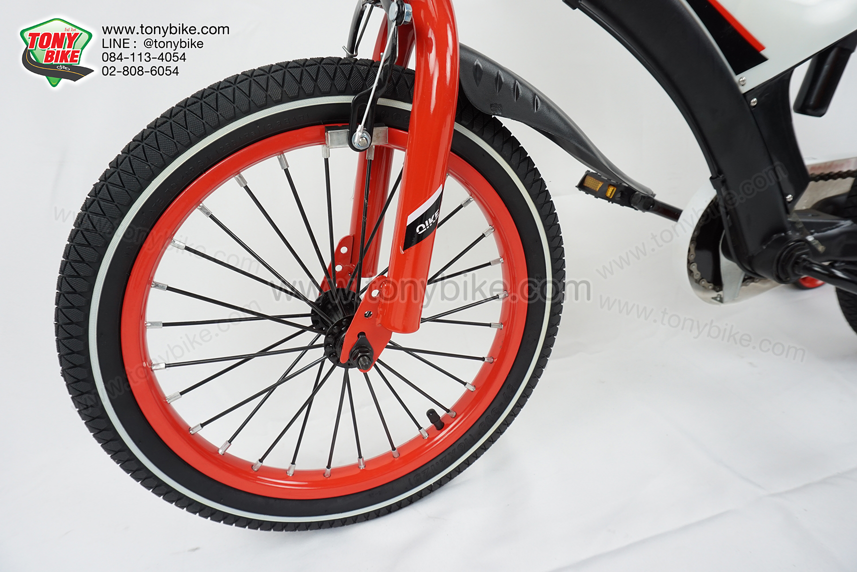 จักรยานเด็กเฟรมโค้ง ดำแดง