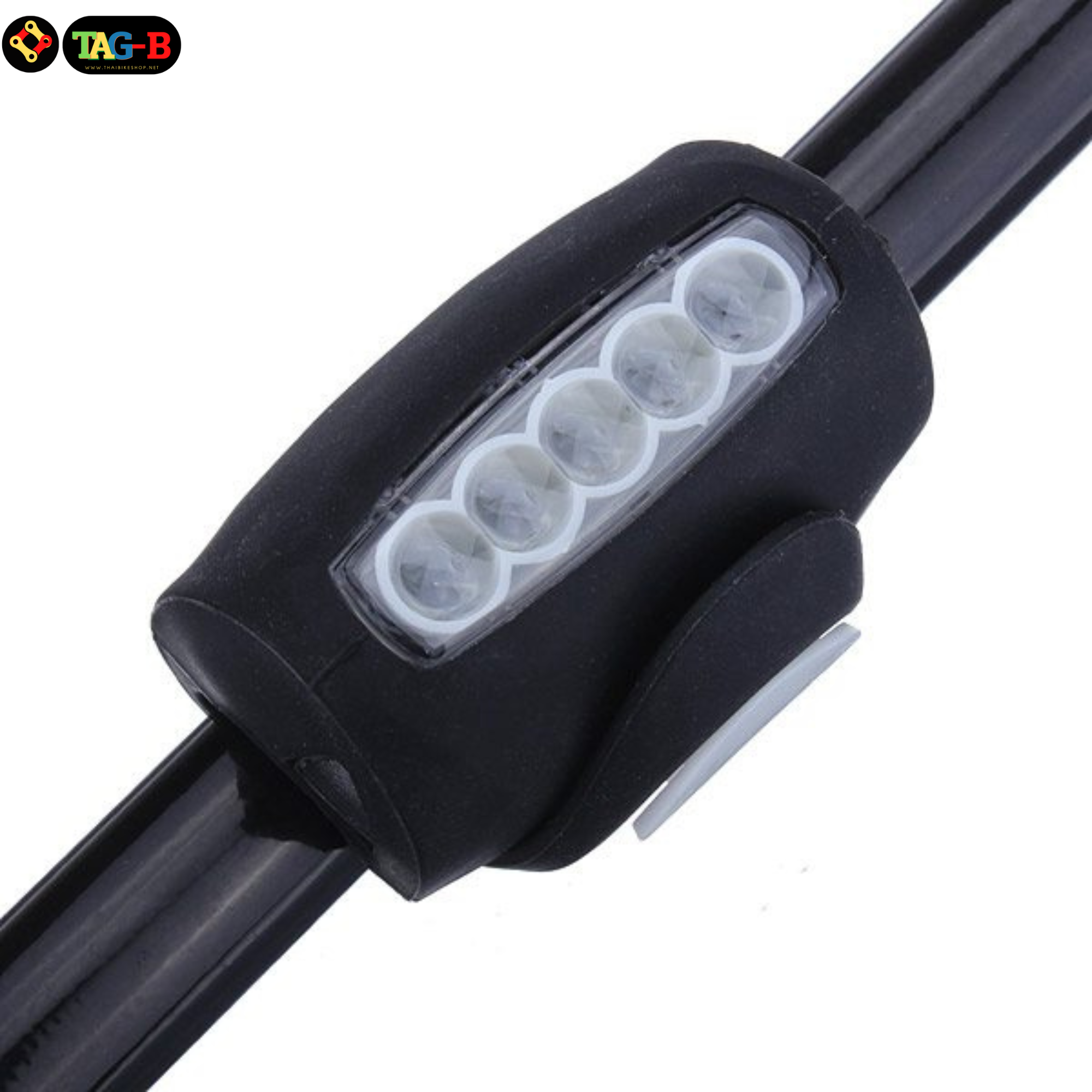 ไฟหน้าจักรยานแบบซิลิโคน LED 5 หลอด SILICONE BIKE