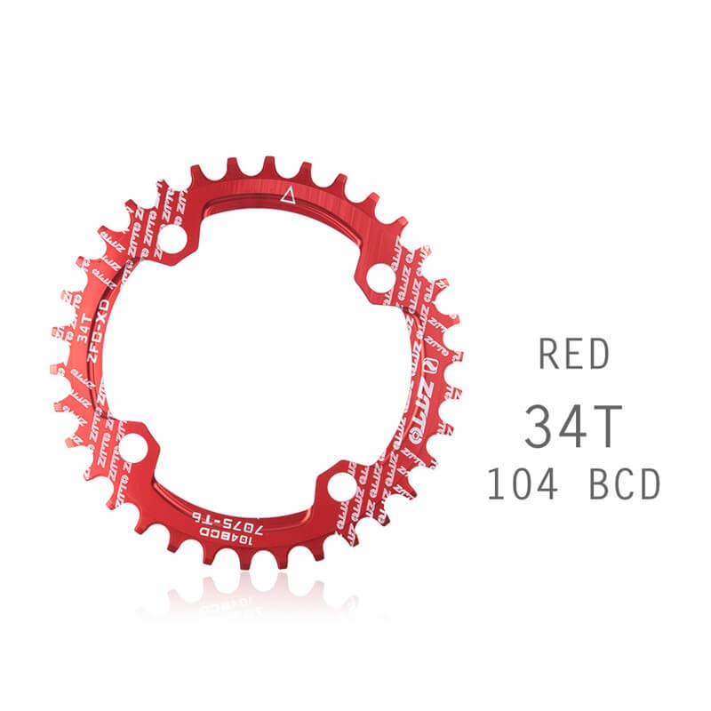 ใบจานจักรยานเสือภูเขาแบบชั้นเดียว ZTTO 104BCD 32/34/36T Chainring Crankset