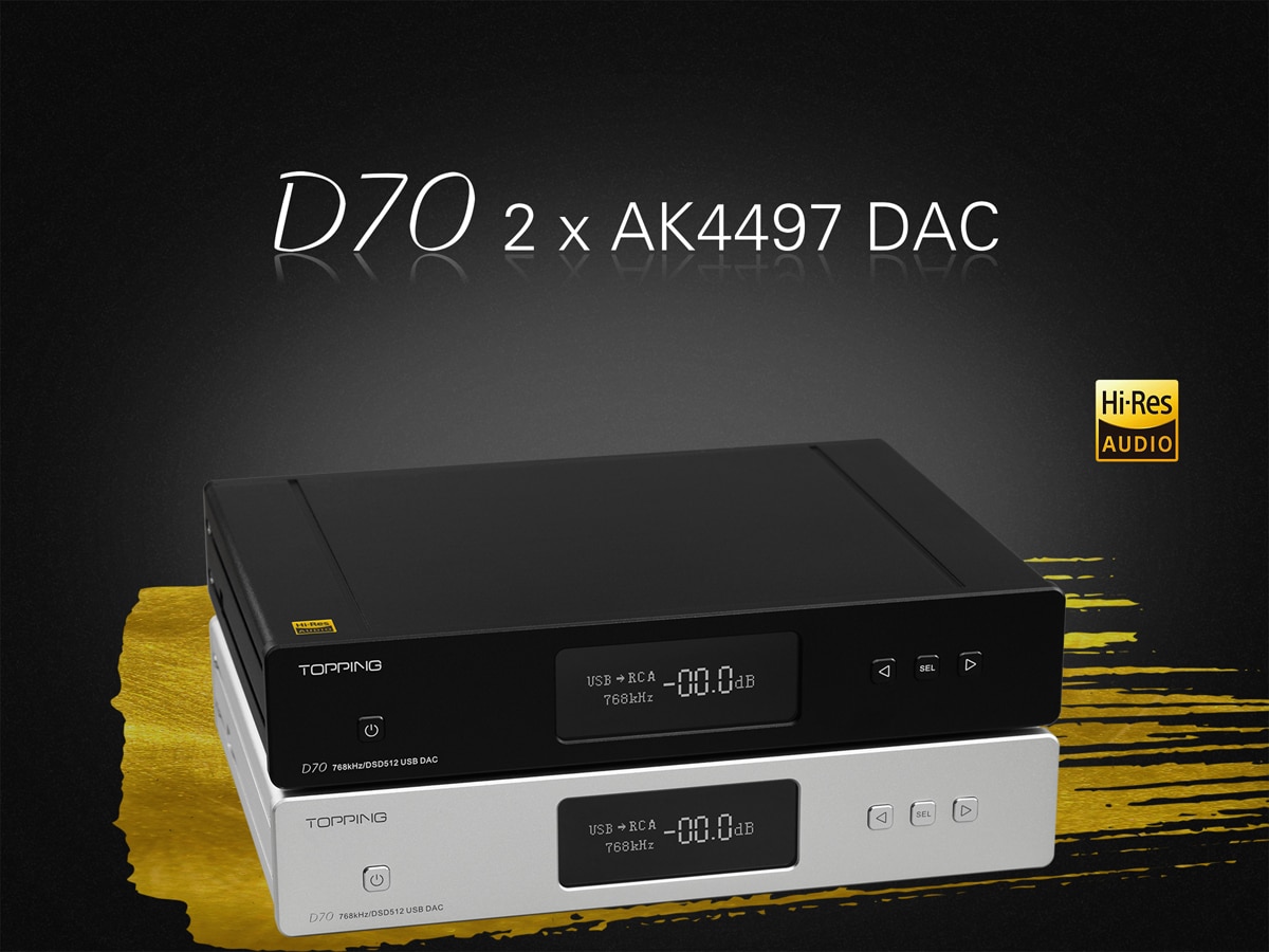 ขาย Topping D70 Full Balanced DAC ชิป XMOS XU208 AK4497 รองรับ DSD512 Native, 32Bit/768kHz, Remote control