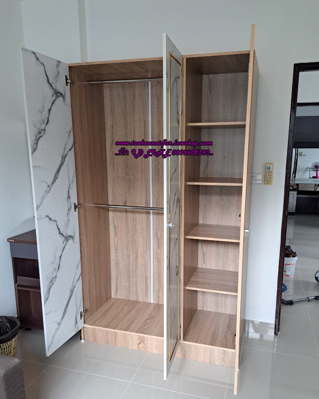 WR-120JS ตู้เสื้อผ้า 120 ซม.