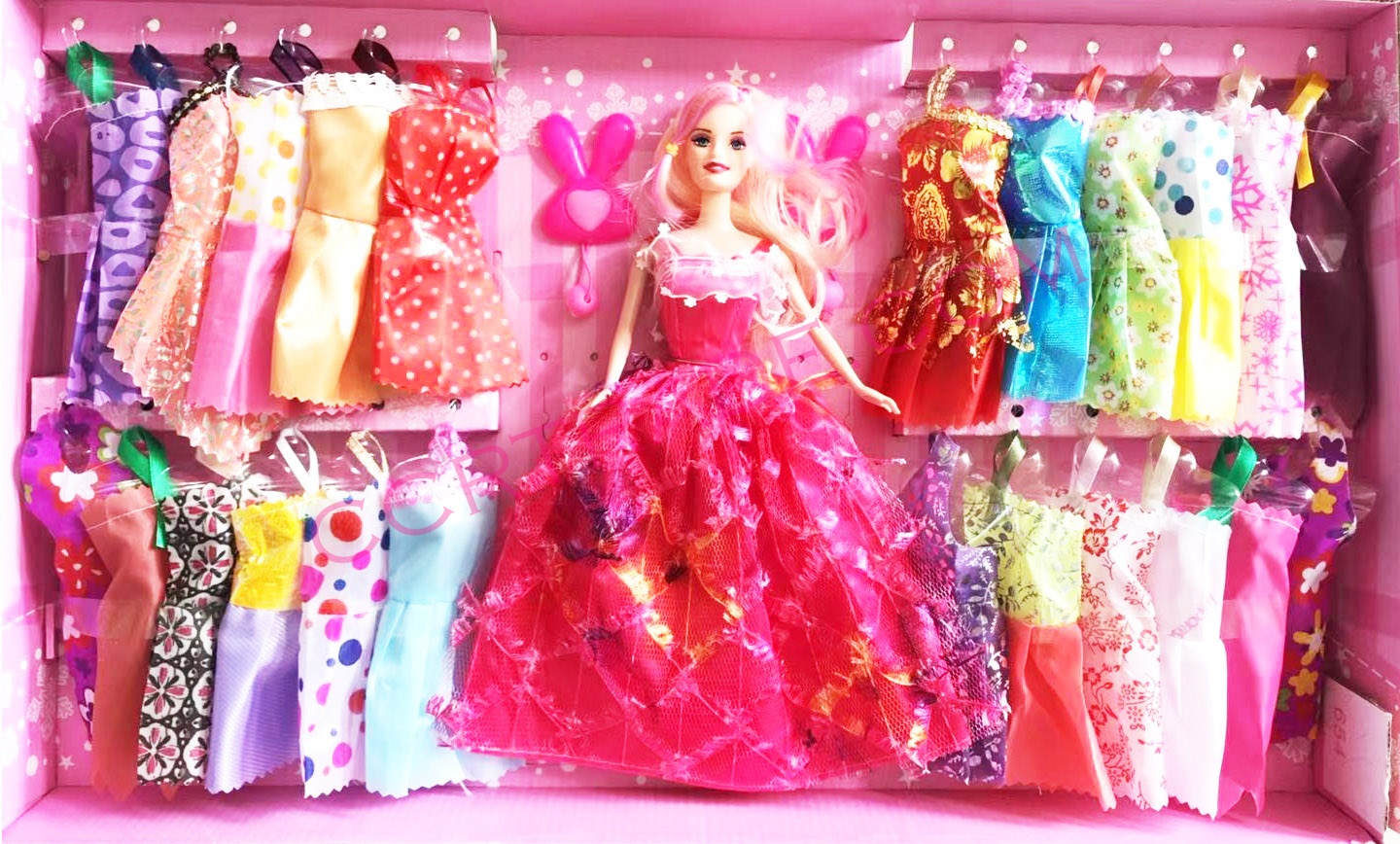 บาร์บี้เจ้าหญิงแต่งตัว+ชุดกระโปรง 24 ชุดกล่องจัมโบ้ 54 ซม.(1x3)
