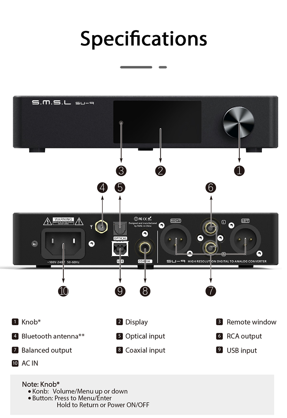 ขาย SMSL SU-9 DAC ตั้งโต๊ะระดับ High-End รองรับ MQA, UAT, LDAC ประกันศูนย์ไทย