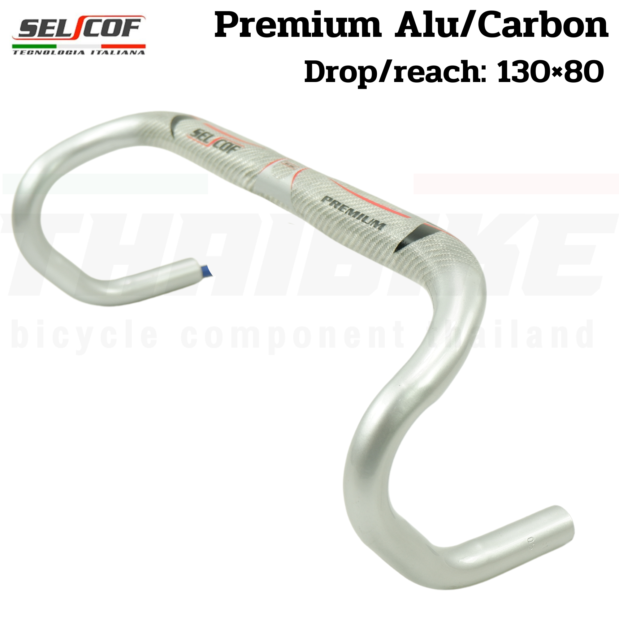 แฮนด์จักรยานเสือหมอบอลูมิเนียมผสมคาร์บอน SELCOF PREMIUM 40/42/44