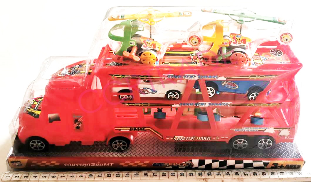 รถบรรุทก 3 ชั้น มีลานฝาครอบ 17.5x33 ซม.(1x3)