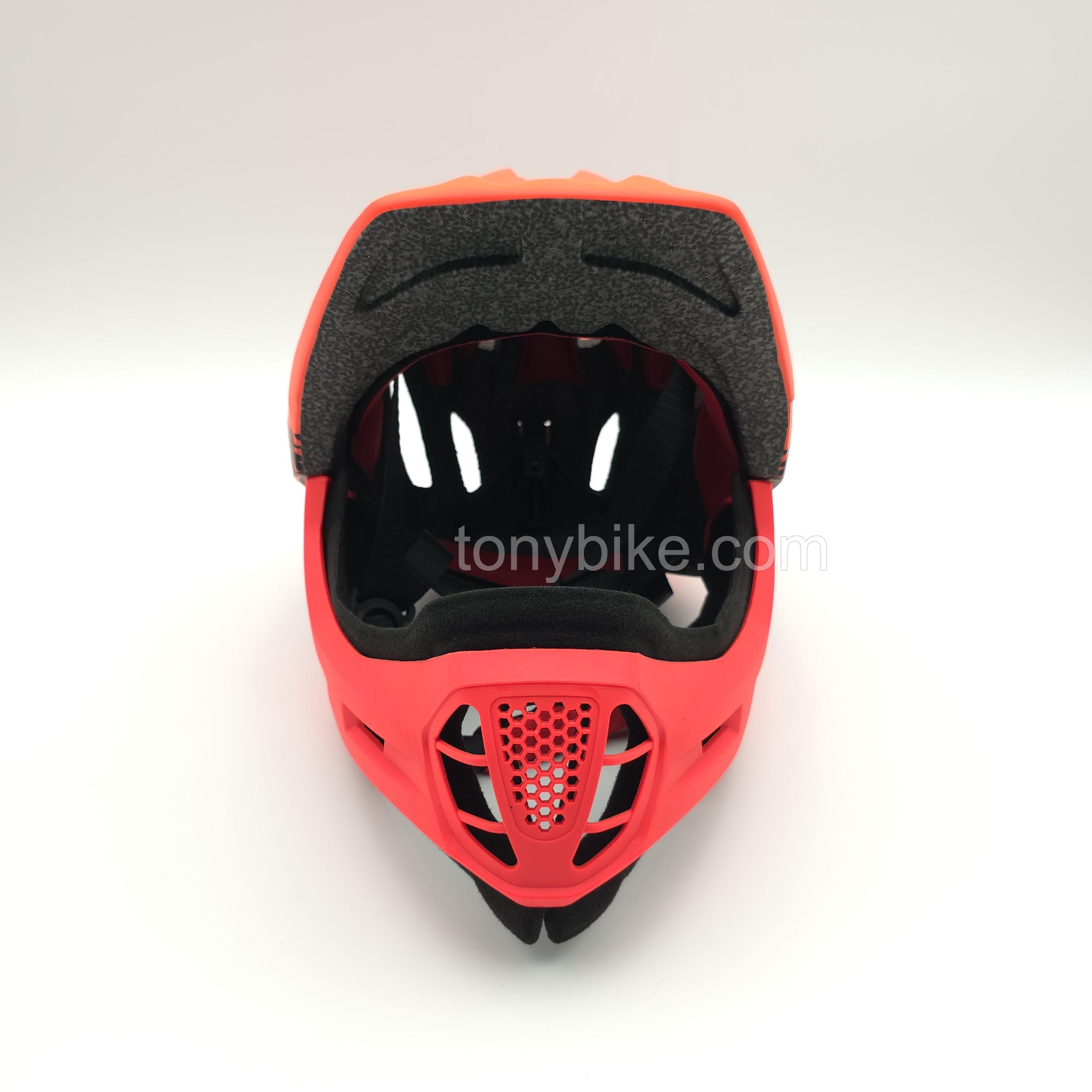 หมวกจักรยานเด็ก เต็มใบ สีแดงดำ 46-53 ซม.