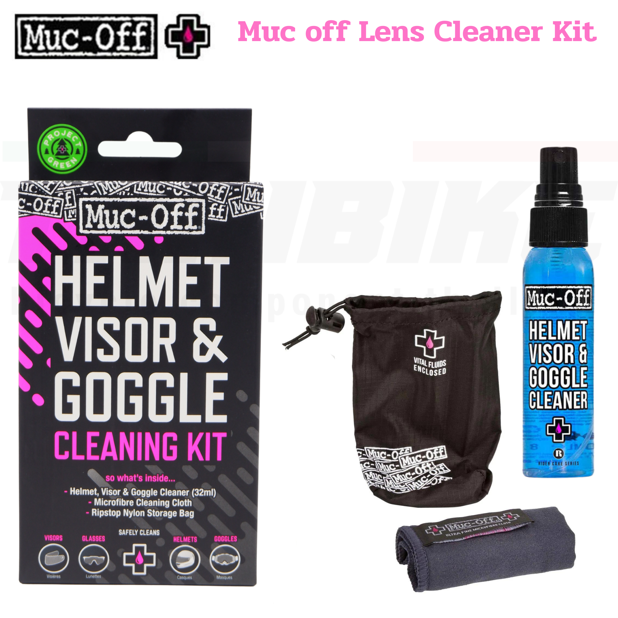 น้ำยาทำความสะอาดเลนส์แว่นตา กระจกหมวกกันน็อค Muc-off Visor Cleaner