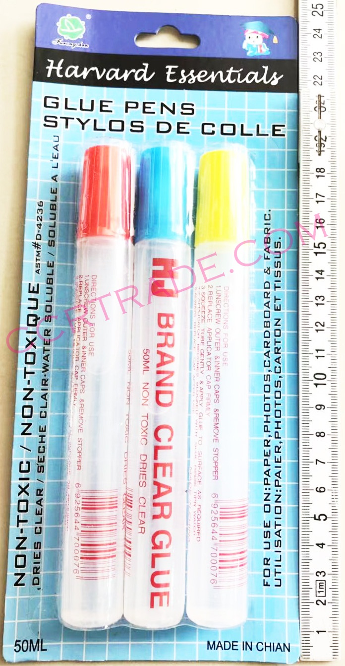 กาวน้ำใหญ่ 50 ML 3 ชิ้นแผง 24 ซม.