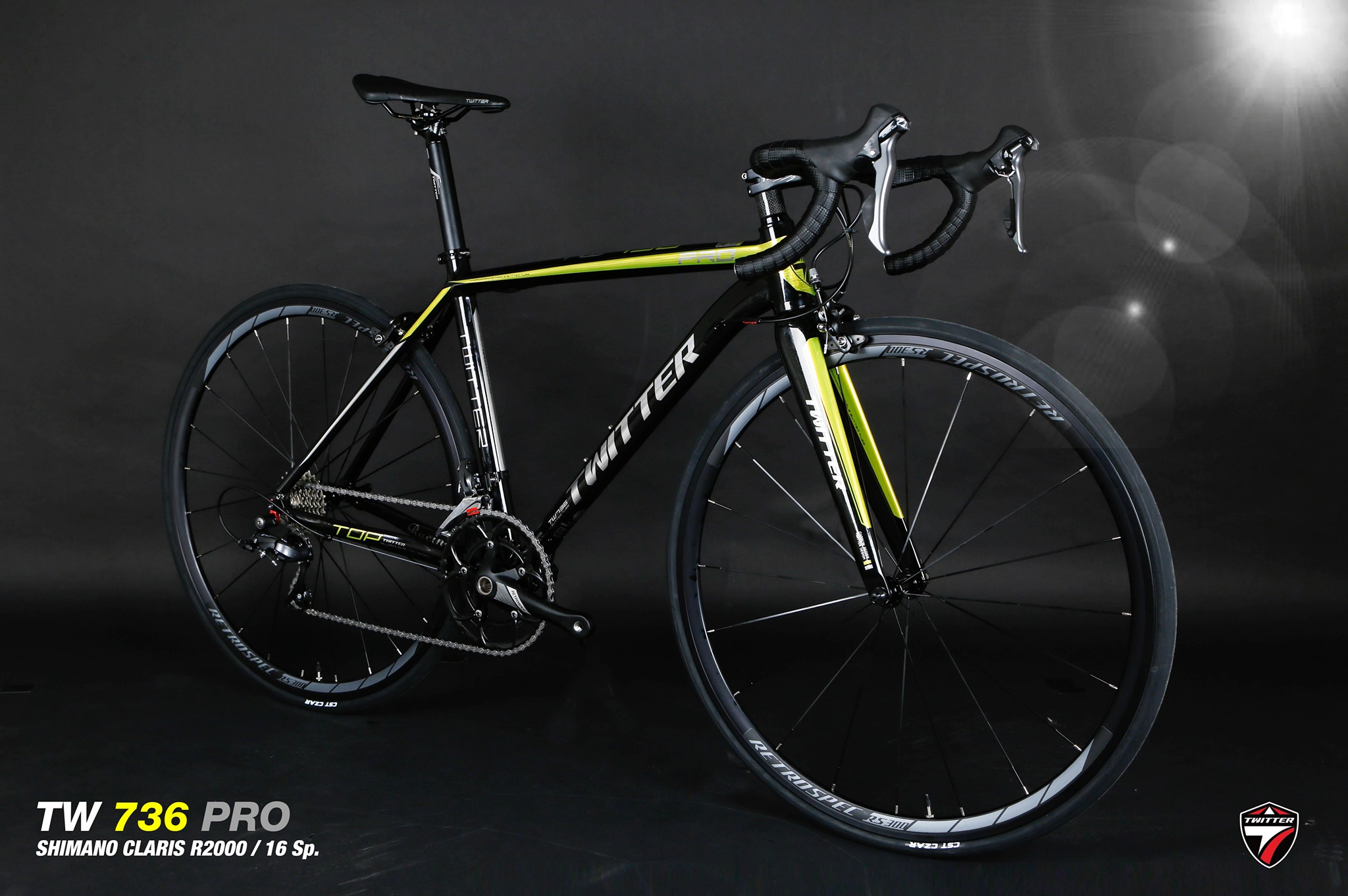 จักรยานเสือหมอบ TWITER รุ่น TW 736 PRO Top Aluminium ลบรอยเชื่อม ซ่อนสาย