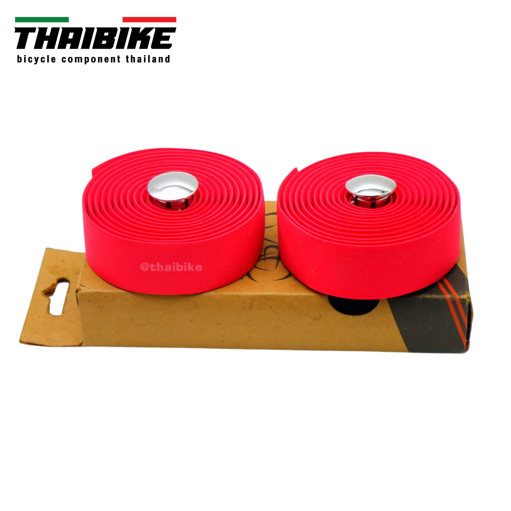 ผ้าพันแฮนด์จักรยาน ยี่ห้อ THAIBIKE XT มีกล่อง/OPP พร้อมฝาปิดปลายแฮนด์