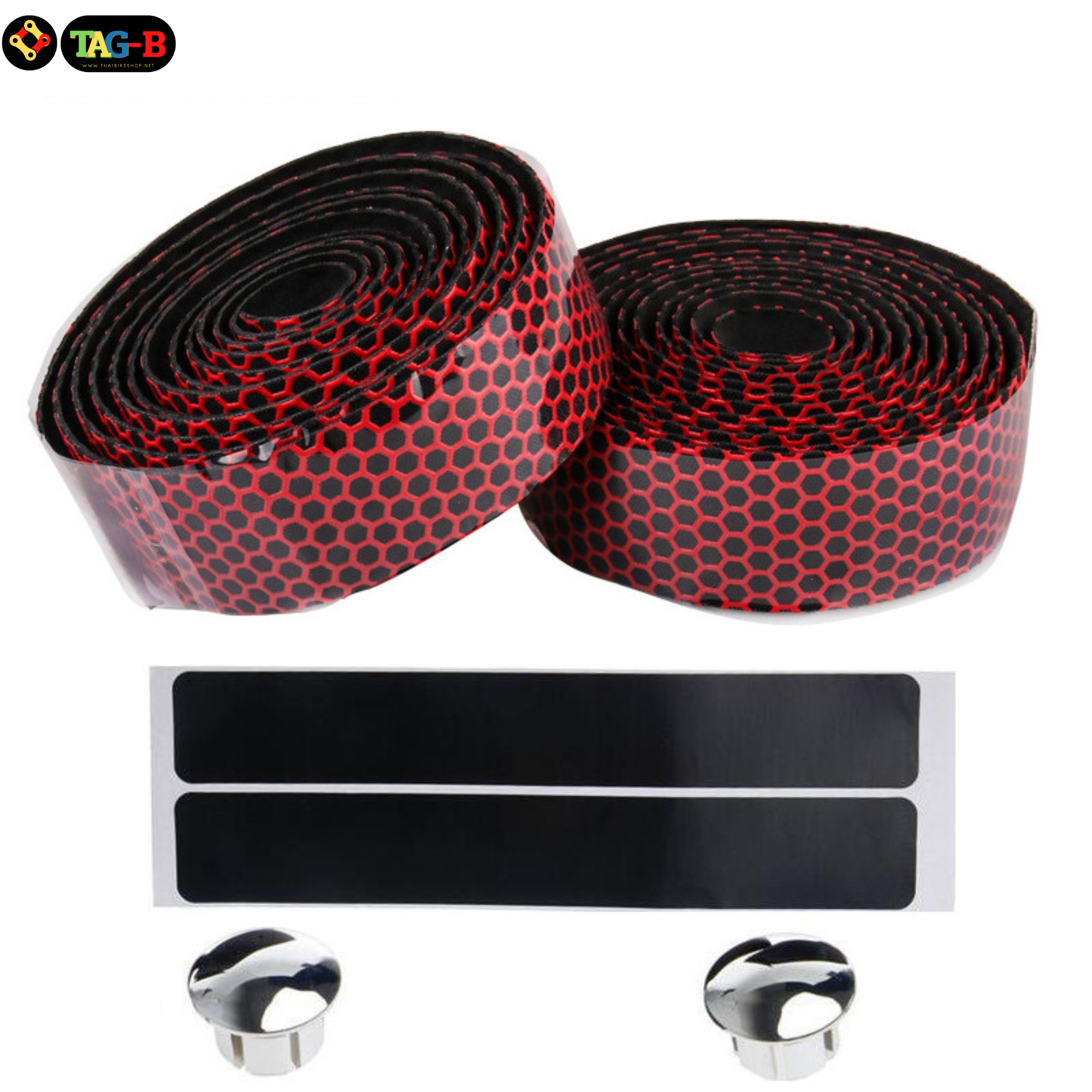 ผ้าพันแฮนด์จักรยาน TAG-B ซิลิโคน ลายรังผึ้ง หนานุ่ม หนึบมือ