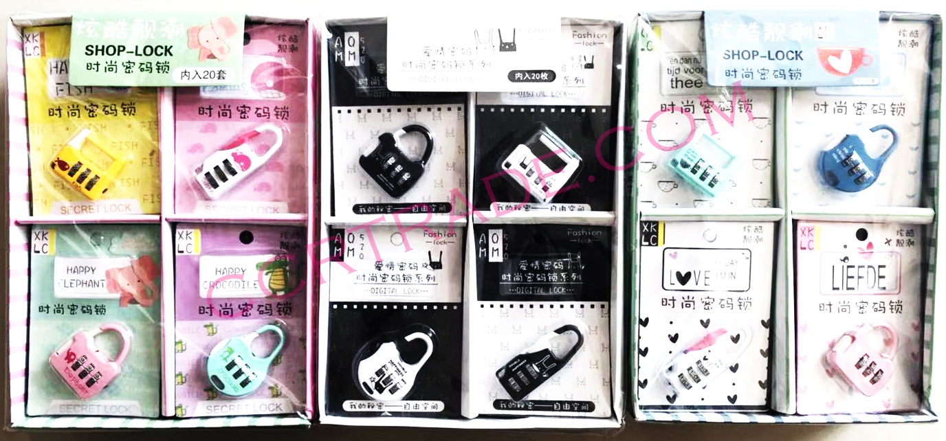 กุญแจล็อครหัสแผงเกาหลี (1x20) 24.5 ซม.