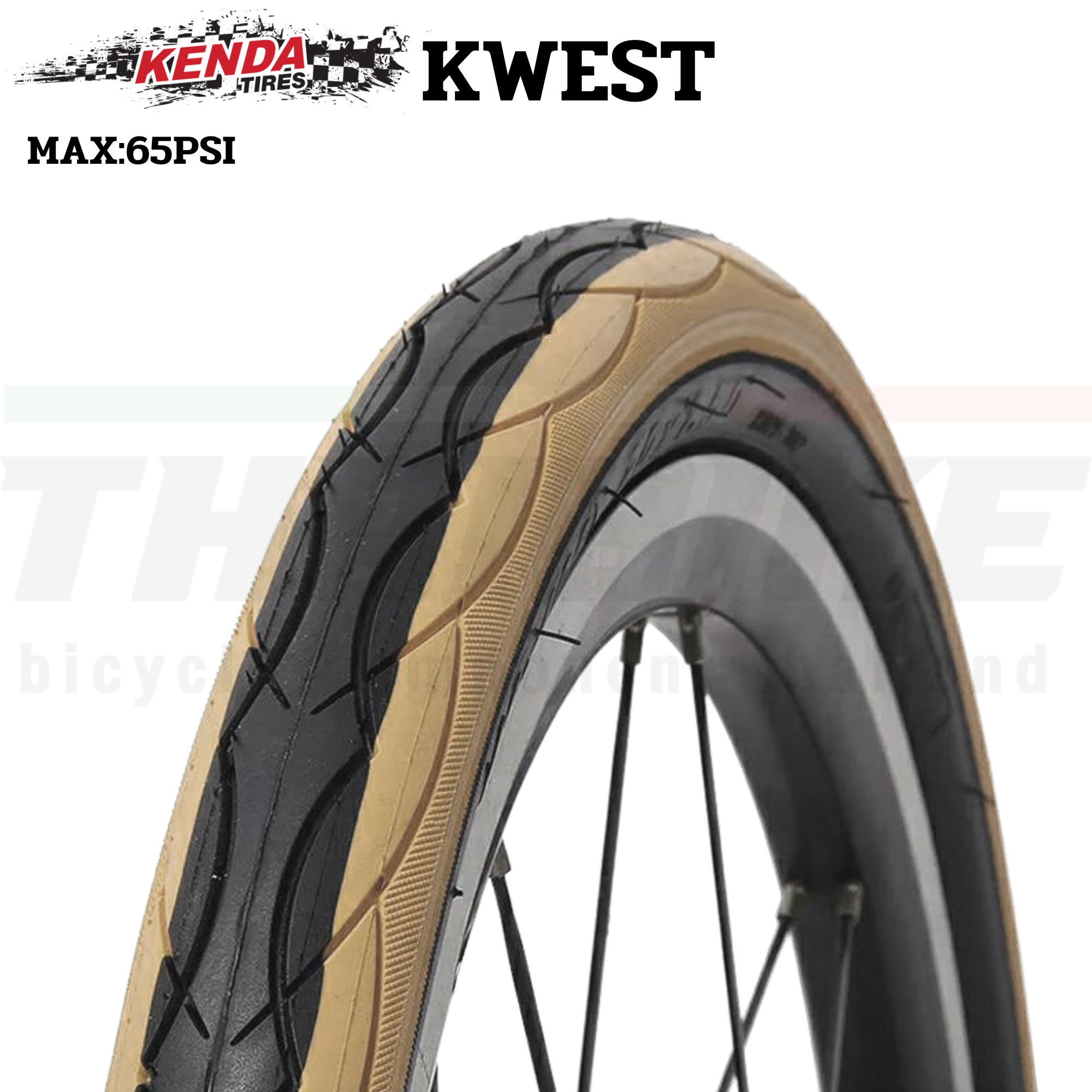 ยางนอกจักรยานขอบลวด KENDA KOAST 14X1.35 16X1.35 KENDA KWEST 16X1.50 20X1.50(ขอบเหลือง)