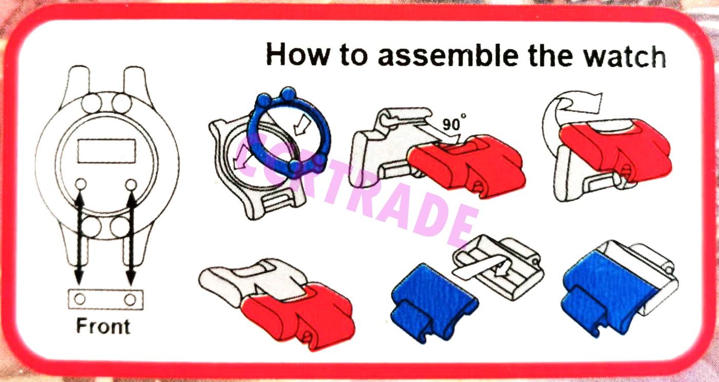 นาฬิกาตัวต่อนินจาแผง 25 ซม. มีถ่านในตัว(1x6)
