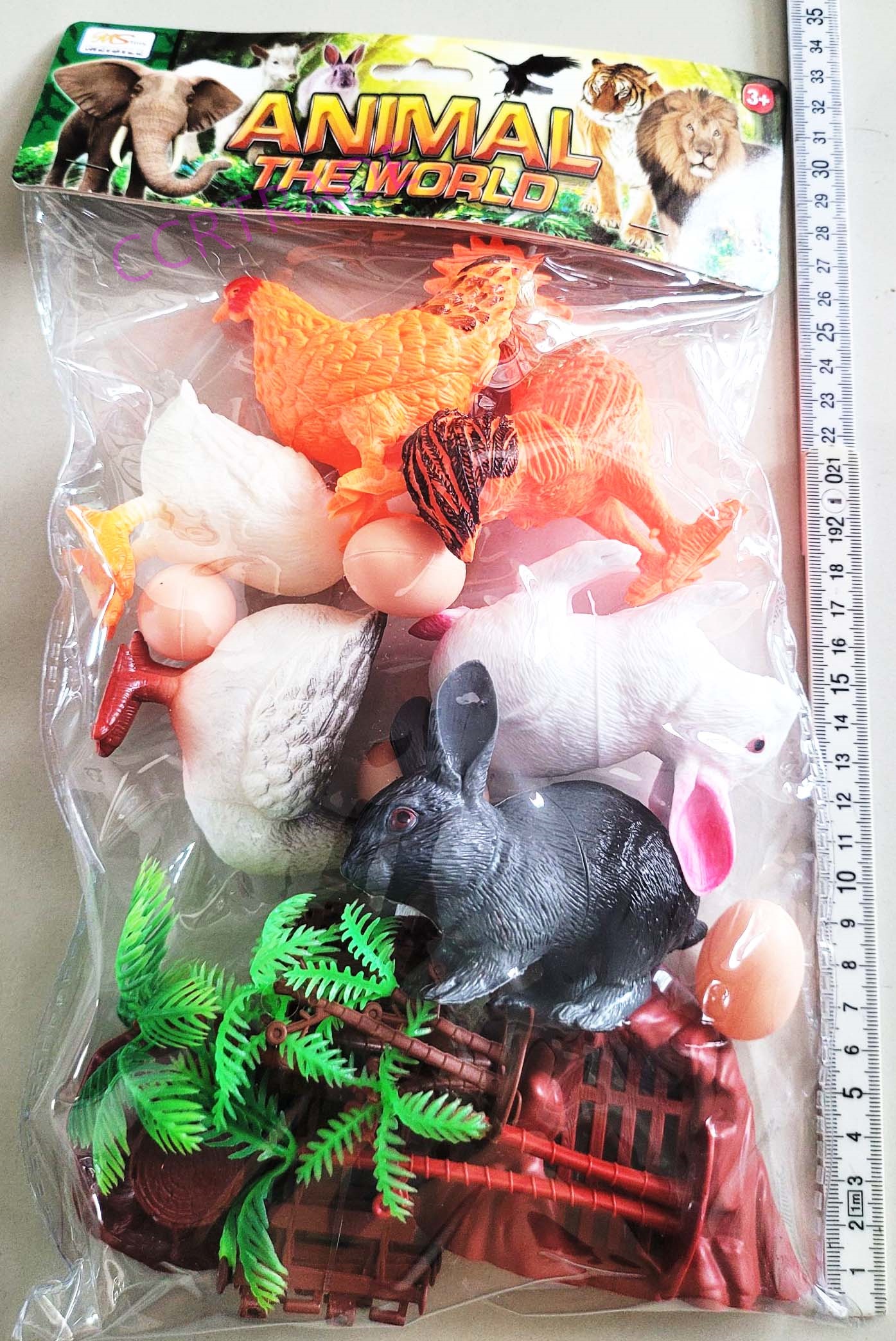 เซ็ทโมเดลสัตว์ฟาร์มแสนรัก 23 ชิ้นถุง PVC 21.5x33 ซม.(1x3)