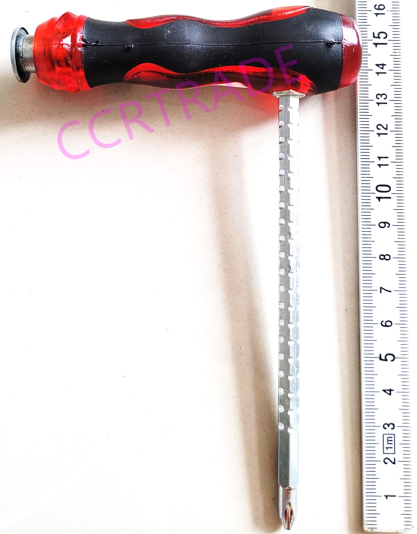 ไขควงสลับหัวสีใสกล่อง (หัวบวก,ลบ) 24 ซม.