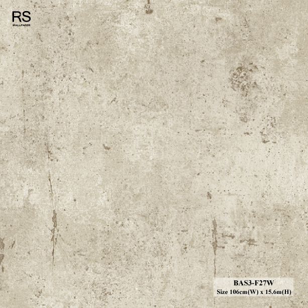 วอลเปเปอร์ลายปูนเปลือย สีน้ำตาล BAS3-F27W