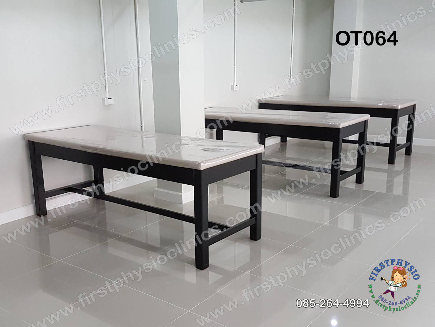 เตียงกายภาพไม้แบบสูงStandard Treatment Wooden Bed High