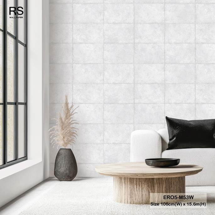วอลเปเปอร์ลายคอนกรีต สีเทา ERO5-M53W