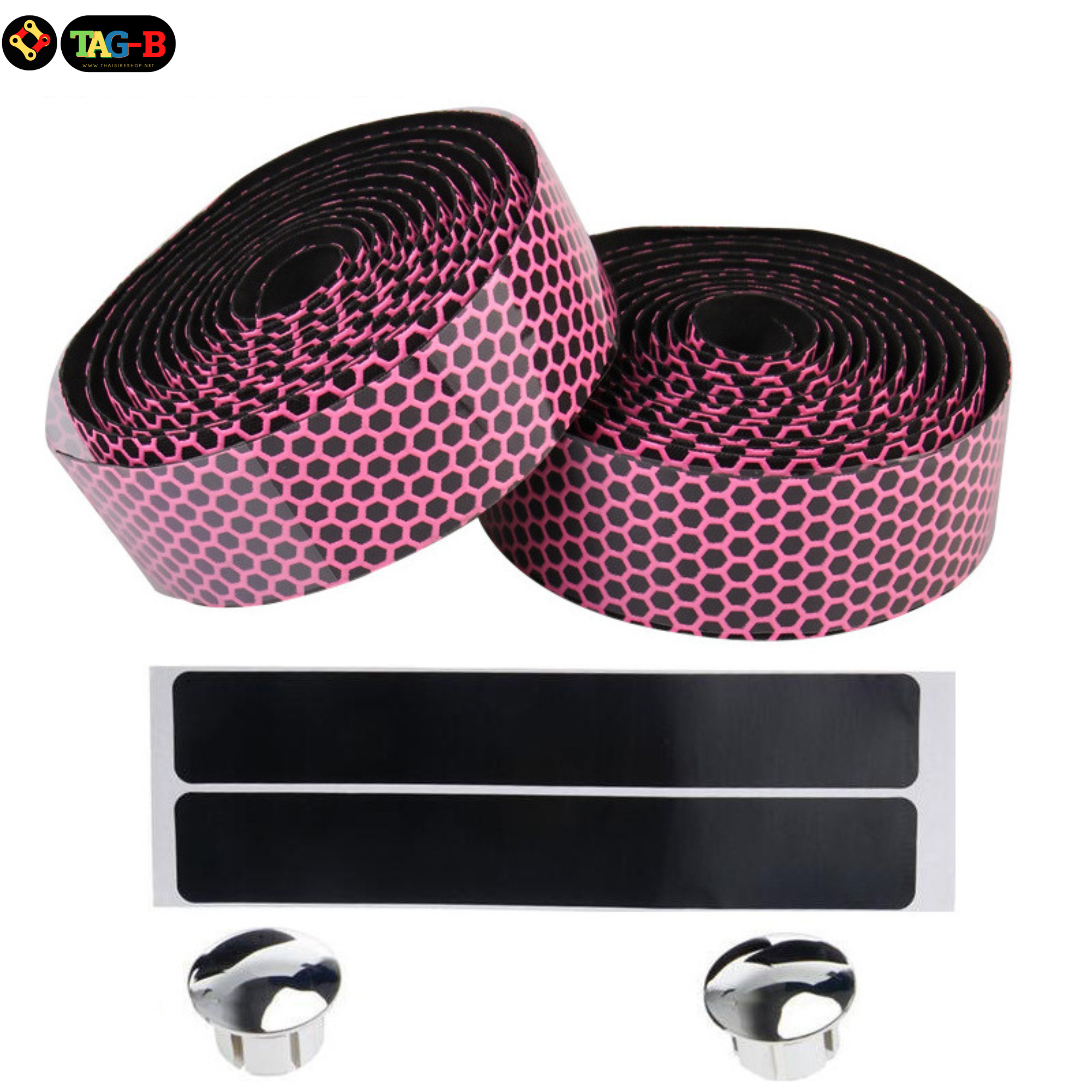 ผ้าพันแฮนด์จักรยาน TAG-B ซิลิโคน ลายรังผึ้ง หนานุ่ม หนึบมือ