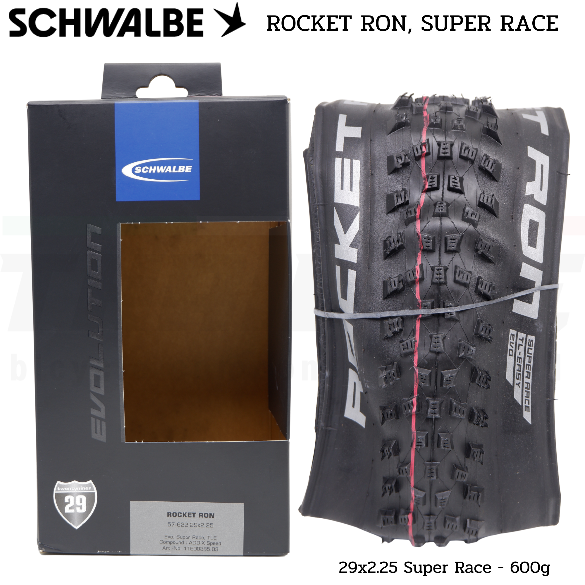 ยางนอกจักรยานเสือภูเขาขอบพับ Schwalbe ROCKET RON/ROCKET RACE 29X2.25
