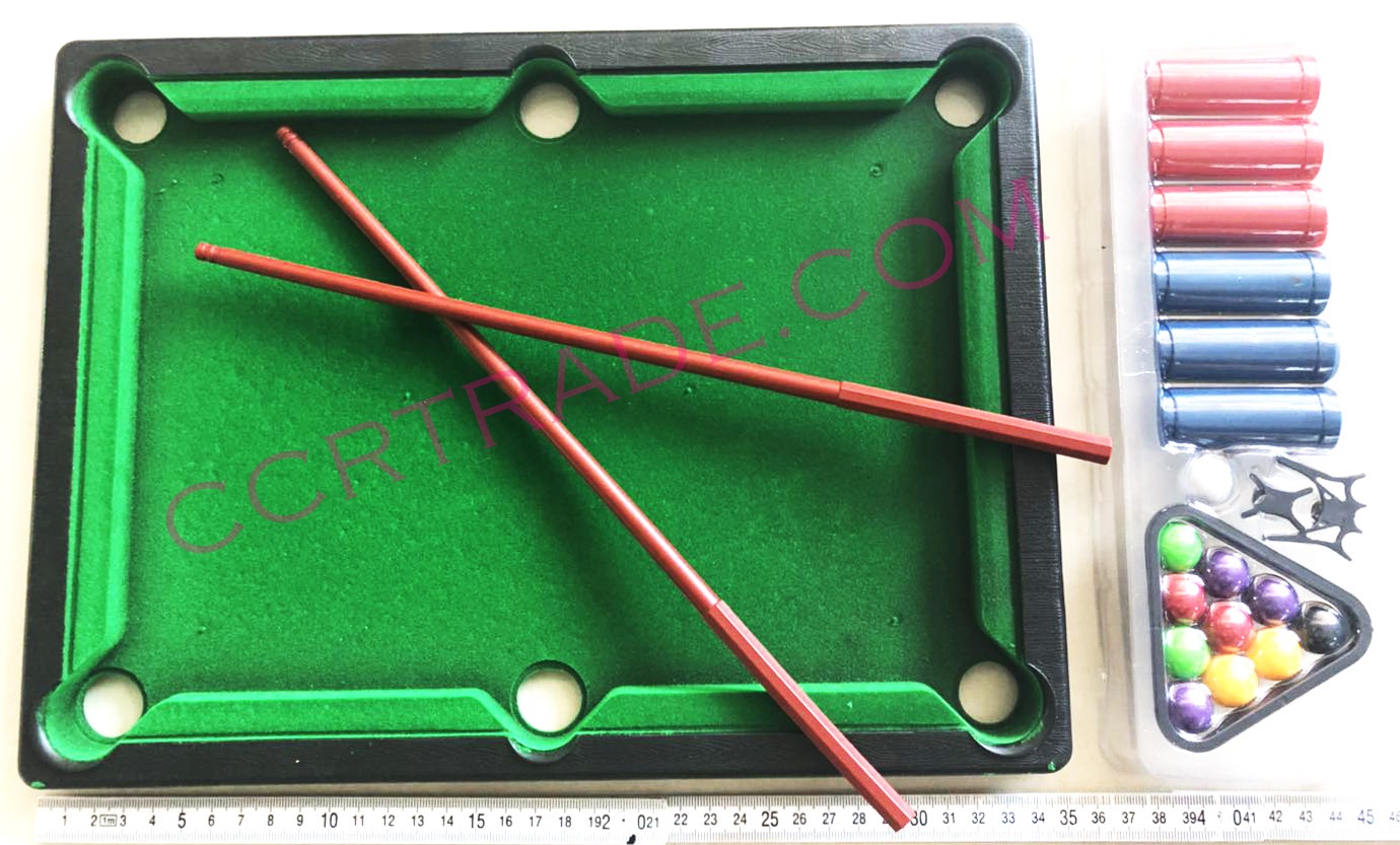 โต๊ะสนุ๊กเกอร์ผ้าสักหลาด+อุปกรณ์กล่องใหญ่ 44 ซม.(1x3)