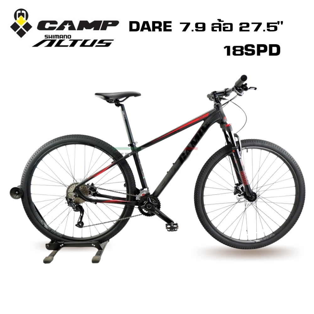 ล้อ 27.5 จักรยานเสือภูเขาเฟรม TOP อลูมิเนียมยี่ห้อ CAMP รุ่น DARE7.9 เกียร์ SHIMANO ALTUS