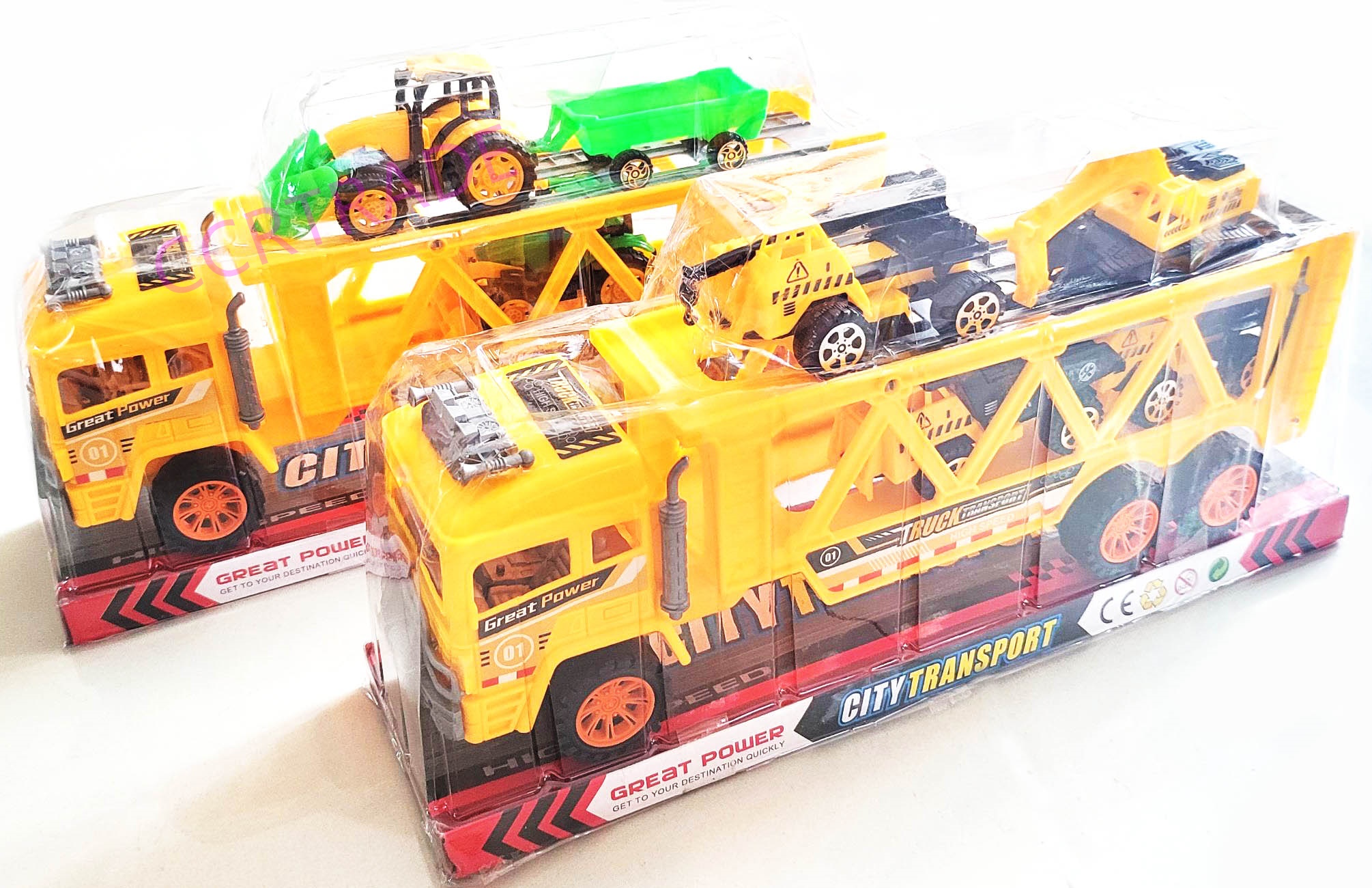 รถบรรทุกแม็คโคร มีลานฝาครอบ 18x38 ซม.(1x3)