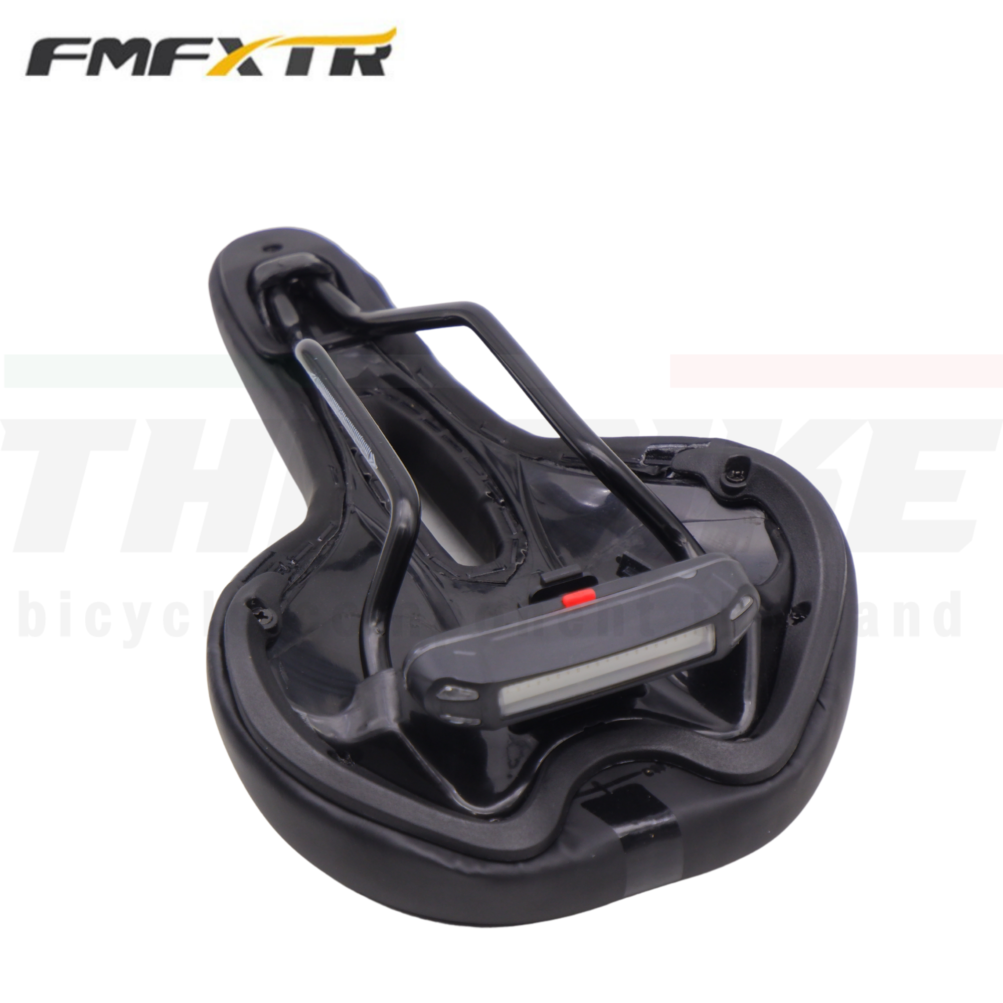 อานเจลจักรยาน FMF พร้อมไฟ USB แถมไฟท้ายติดใต้อาน เบาะจักรยานมีไฟ