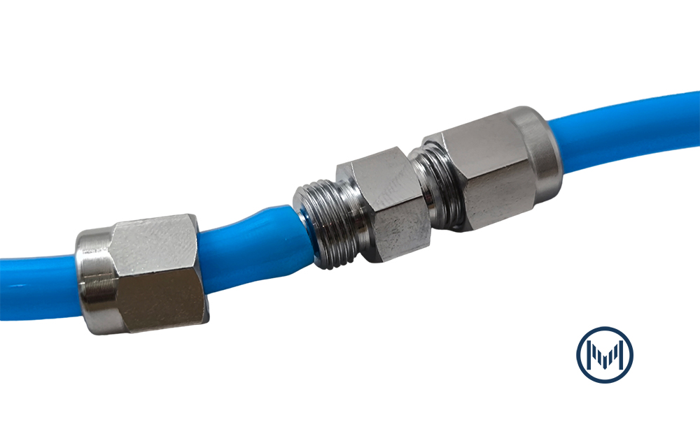 ข้อต่อลมแบบตรง น็อตล็อก สายPU 5x8mm. 2 ด้าน