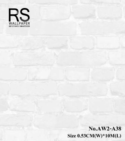 วอลเปเปอร์ลายอิฐ สีขาวครีม AW2-A38