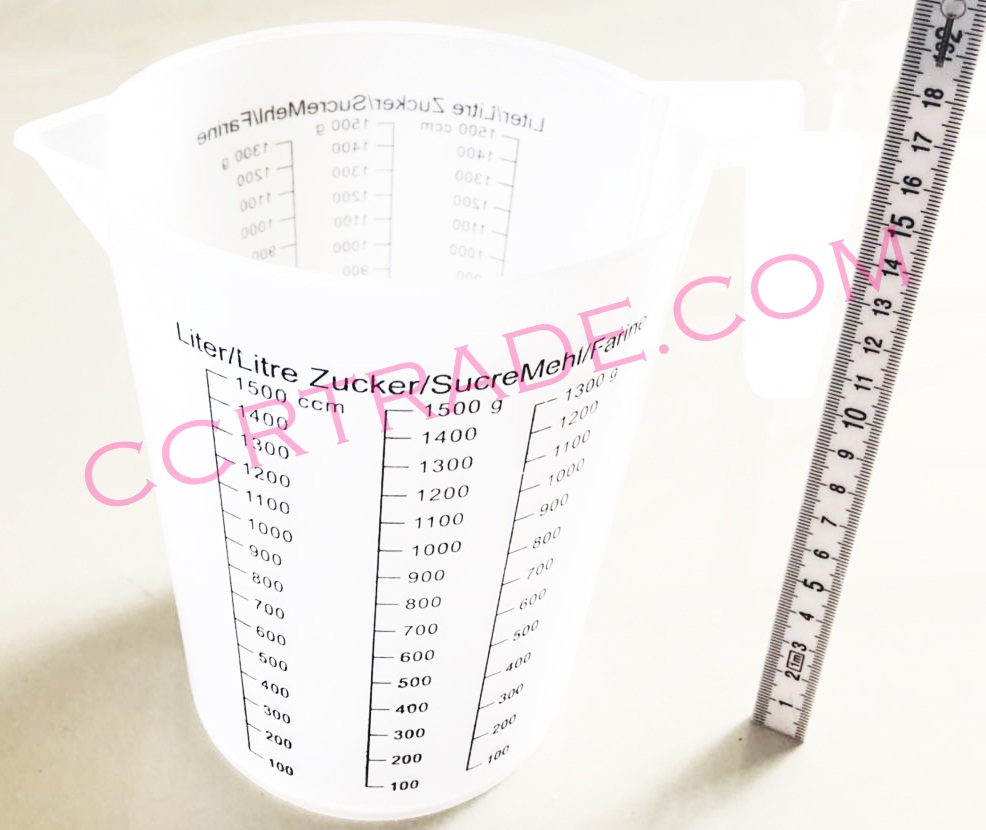 เหยือกตวงใหญ่ มีสเกล 1500 CC 16 ซม.