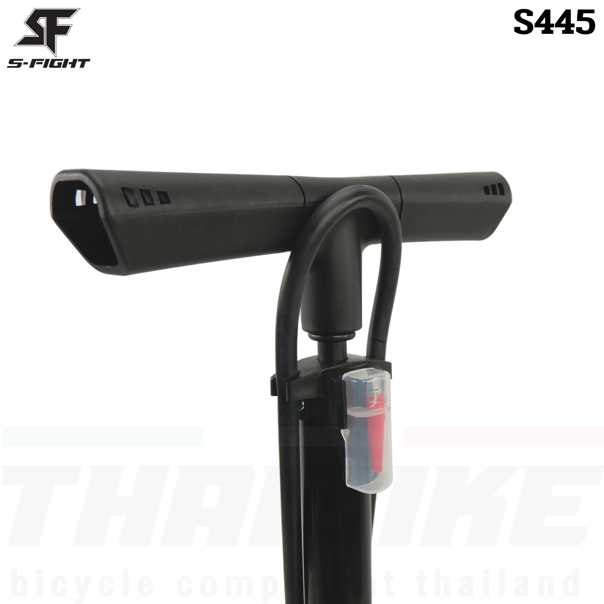 สูบจักรยานตั้งพื้น S-FIGHT รุ่น S445 อัดได้ถึง 160 PSI