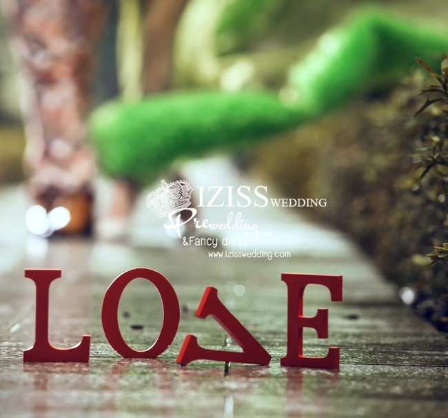 PW223 - Pre order ชุดคู่ถ่ายพรีเวดดิ้ง (prewedding dress) & ชุดแต่งงานแฟนซี (Fancy wedding dress)ชายหญิง "ธีมสีเขียว-ลายกราฟฟิค"