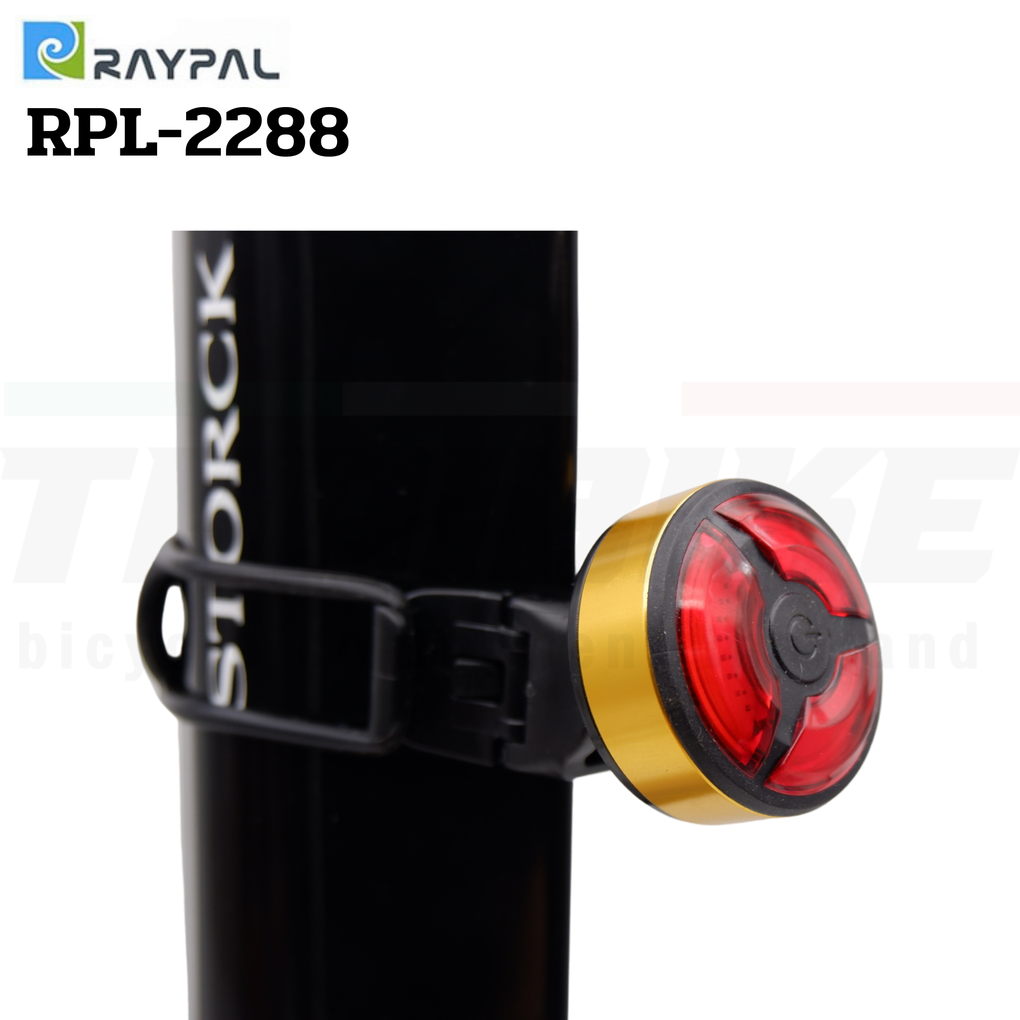 ไฟท้ายจักรยานชาร์จ USB รองรับหลักอานแอร์โร่ว์ RAYPAL รุ่น RPL-2288