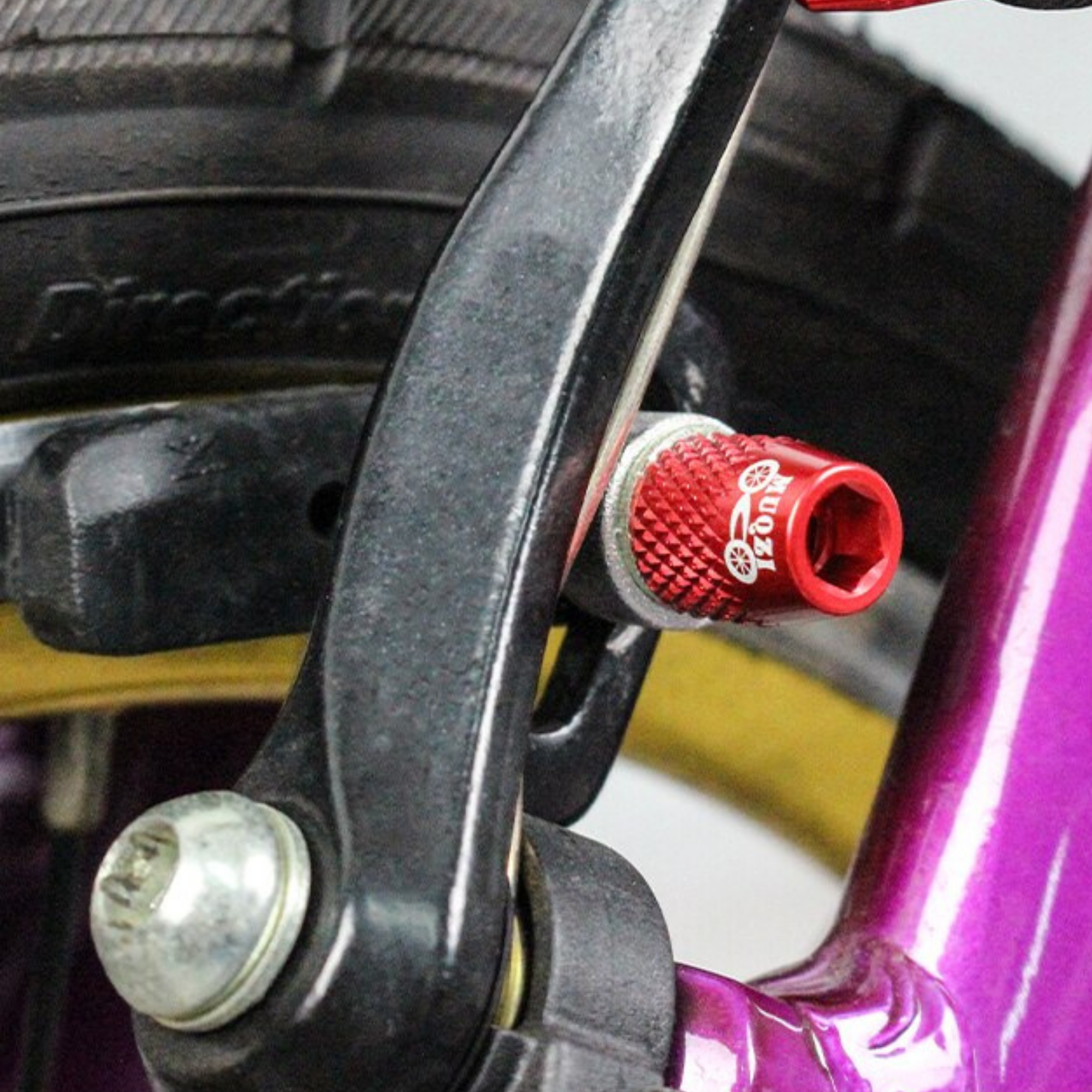 น็อตแต่งปิดยางวีเบรคจักรยาน อลู CNC THAIBIKE 2 ชิ้น