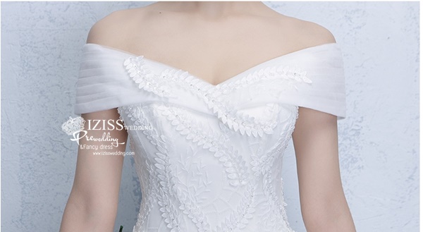 BR294 **พรีออเดอร์**ชุดแต่งงาน&ชุดเจ้าสาวแบบยาวสีขาวเกรดพรีเมี่ยม หรูหราน่ารัก สวยโดดเด่นไม่ซ้ำใคร