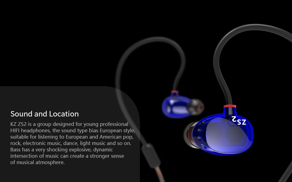 ขาย หูฟังอินเอียร์ KZ ZS2 หูฟังแบบ 2Driver รุ่นล่าสุด เพิ่มSubwoofer ให้เบสหนักขึ้น